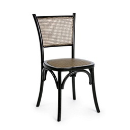 [B0743657] Sedia nero in legno stile vintage