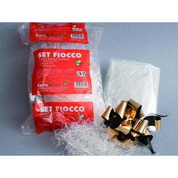 [1908098] Set confezione cesto fiocco busta e paglia CM100X130