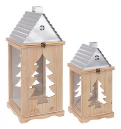 [B0935762] Set2 Lanterna Noel Argento