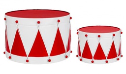 [B0970147] Set2 Tamburo Deryck Bianco-Rosso