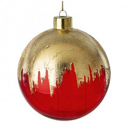[19972013] Sfera natalizia in vetro Rosso Oro PAINT diametro 100 cm