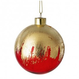 [19972012] Sfera natalizia in vetro Rosso Oro PAINT diametro 80 cm