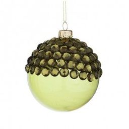 [1997609] Sfera natalizia in vetro Verde JEWEL 8 cm pallina natale 