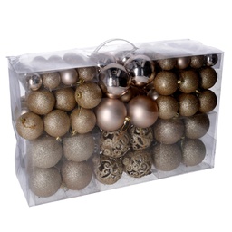 [V6162230000] Sfera plastica confezione 100 pezzi champagne cmø4,6,8