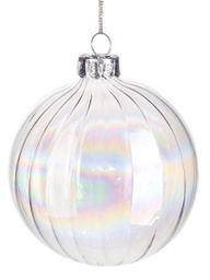 [BN0913501] Sfera vetro spicchio iridescente D80