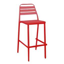 [V6442580000] Sgabello bar in alluminio Las Vegas rosso