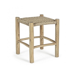 [B0671736] Sgabello per esterno in legno Teak Naturale LAMPOK 38x38x h45 cm