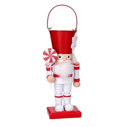 [V6150710000] Soldatino resina cappello a secchio bianco cm10,5x8h24