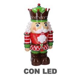 [V6149260000] Soldatino resina con led verde cm26x18h48