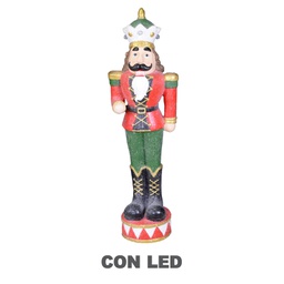 [V6168630000] Soldatino resina led rosso cm28x20h89