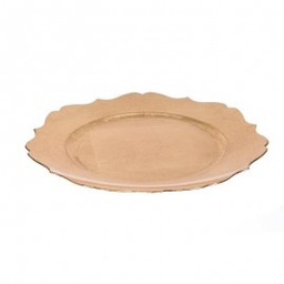 [19627881] Sottopiatto natalizio Oro con decorazione a merletto 33 cm