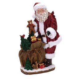 [V6083810000] Statua resina babbo con regali cm31x18h50
