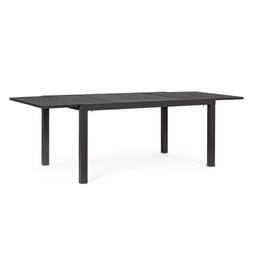 [B0662853] Tavolo allungabile antracite in alluminio stile classico cm 160-240x90