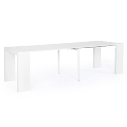 [B0732021] Tavolo allungabile bianco in legno stile design