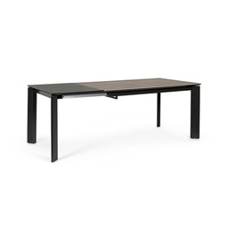[B0731244] Tavolo allungabile grigio e nero