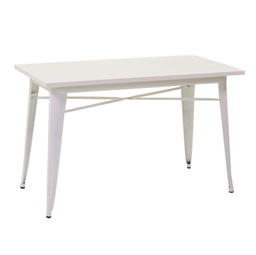 [V8036010000] Tavolo ferro rettangolare bianco cm 60 x 120 x h 76