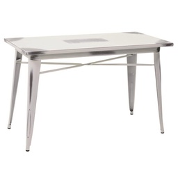 [V8036020000] Tavolo top ferro bristol bianco antico rettangolare cm 120x60h76
