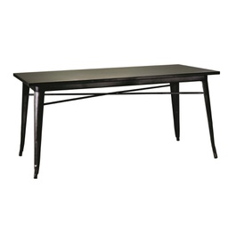 [V8033300000] Tavolo top ferro bristol cm 160x80h76 marrone