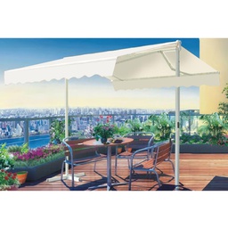 [V7403990000] Tenda da sole doppia layton manuale con struttura in alluminio e copertura beige
