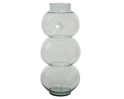 [20041890] Vaso in vetro chiaro riciclato 38h cm