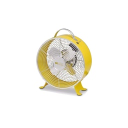 [8052789596269] Ventilatore vintage in metallo da appoggio Giallo diametro 20 cm 20W