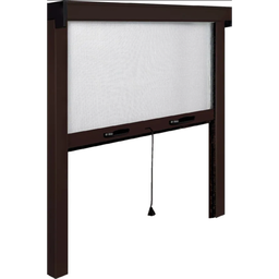 [1919312] Zanzariera a rullo verticale per finestra alluminio colore marrone cm 140X170