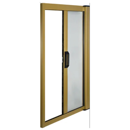 [028467] Zanzariera orizzontale per porta in Alluminio cm. 160x250 con Rete in fibra di vetro colore Bronzo IRS