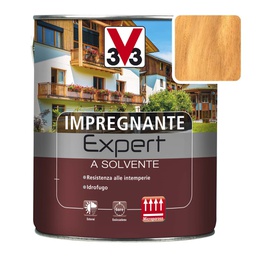 [V113320] Impregnante Expert Solvente 2,5 Noce Chiaro per Proteggere i Supporti in Legno Esterno