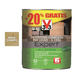 [1942934] Protettivo Legno Expert V33 Acqua Gel 3Lt Noce Chiaro