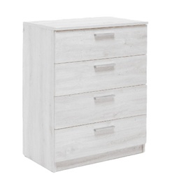 [2014993] Cassettiera Bianca Chelsea M4C - 4 Cassetti - Dimensioni 71x43x88 cm