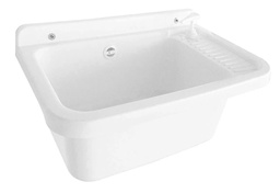 [7834C98M] Lavandino pilozzo a muro con dispenser - esterno 50x35x24