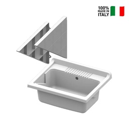 [7845C98] Vasca Lavatoio Lavanderia in Resina Basis 61x51x26cm