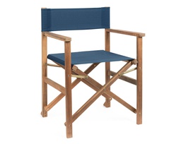 [2015806] Sedia Regista Noemi Blu - Legno di Acacia - Tessuto Poliestere - 52x59x83 cm