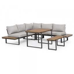 [2015805] Set Angolare in Alluminio Verniciato a Polvere e Polywood Antracite