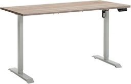 [2016342-2016340] Scrivania Regolabile in Altezza Standing Desk Con 4 Altezze (150x69 cm) Colore Rovere Sonoma e Bianco
