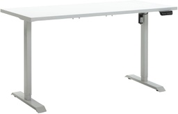 [2016342-2016339] Scrivania Regolabile in Altezza Standing Desk con 4 Altezze con Motore e Display 150x69 cm Bianco Laccato