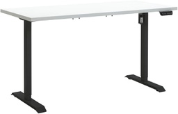 [2016341-2016339] Scrivania Regolabile in Altezza Standing Desk Con 4 Altezze Display Integrato (150x69 cm) Bianco Laccato e Nero