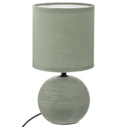 [2016435] Lampada sferica striata Timeo altezza 25 cm ceramica cachi