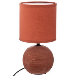 [2016436] Lampada sferica striata Timeo altezza 25 cm ceramica terracotta