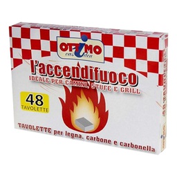 [20108992] Accendi Fuoco 48 Tavolette - Accendi il Fuoco in Modo Facile e Veloce