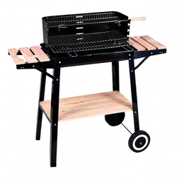 [1994898] Barbecue a Legna Rettangolare con Mensole 93x33x85 cm