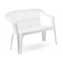 [20005322] Panchina in Resina Diva Bianca - Dimensioni 114x55xH82 cm
