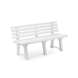 [20005323] Panchina Componibile in Resina Bianca - 145x49x74 cm