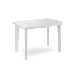 [20005324] Tavolo rettangolare Bianco in PVC con Angoli Arrotondati - 101x68x73 cm