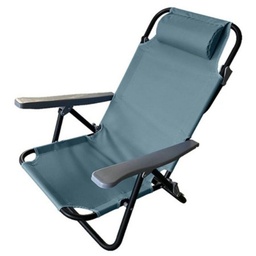 [20109004] Sedia a sdraio richiudibile con cuscino e 7 posizioni per il relax in spiaggia, giardino e piscina