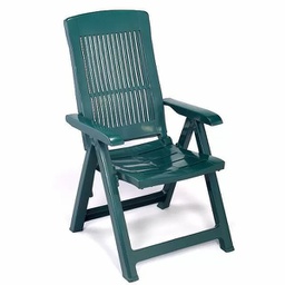 [20109022] Poltrona Pieghevole in Resina Tampa Verde - 60 x 61 x 109 cm