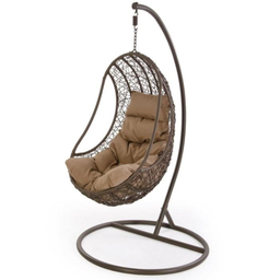 [1939943] Poltrona pensile in rattan intrecciata 110 x 110 x 195h cm