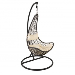 [1939942] Poltrona Sospesa in Polyrattan con Cuscini 79x70x120 cm