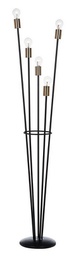 [20040800] Piantana con 5 luci nero, altezza 55 cm