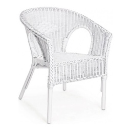 [1916019] Poltrona in rattan bianco Alliss - Dimensioni: 58x61x74 cm